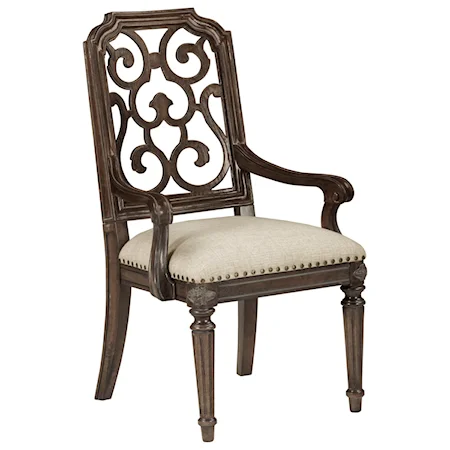 Tristan Fret Back Arm Chair